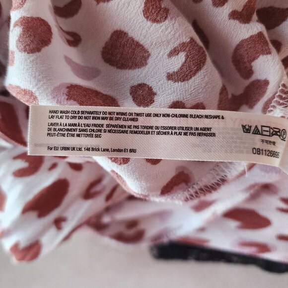 Intimately Free People Womens Large Bodysuit Bare It All Animal Print Lace Top - Picture 10 of 12